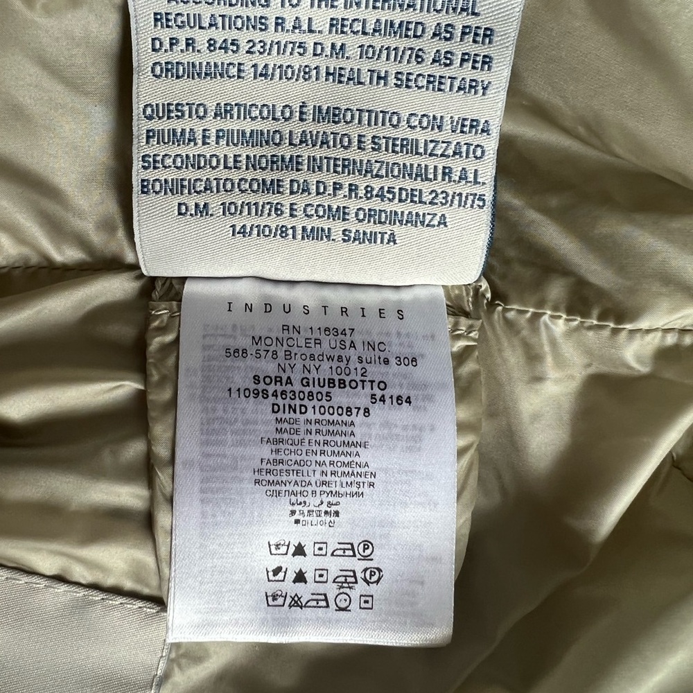 Moncler Women's Grey Sora Parka Long Jacket Parka Peplum - Picture 15 of 16